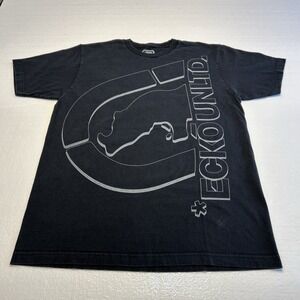 Vintage Ecko Unltd. Shirt Men's Large Black Rhino Graphic Hip Hop Streetwear Y2K